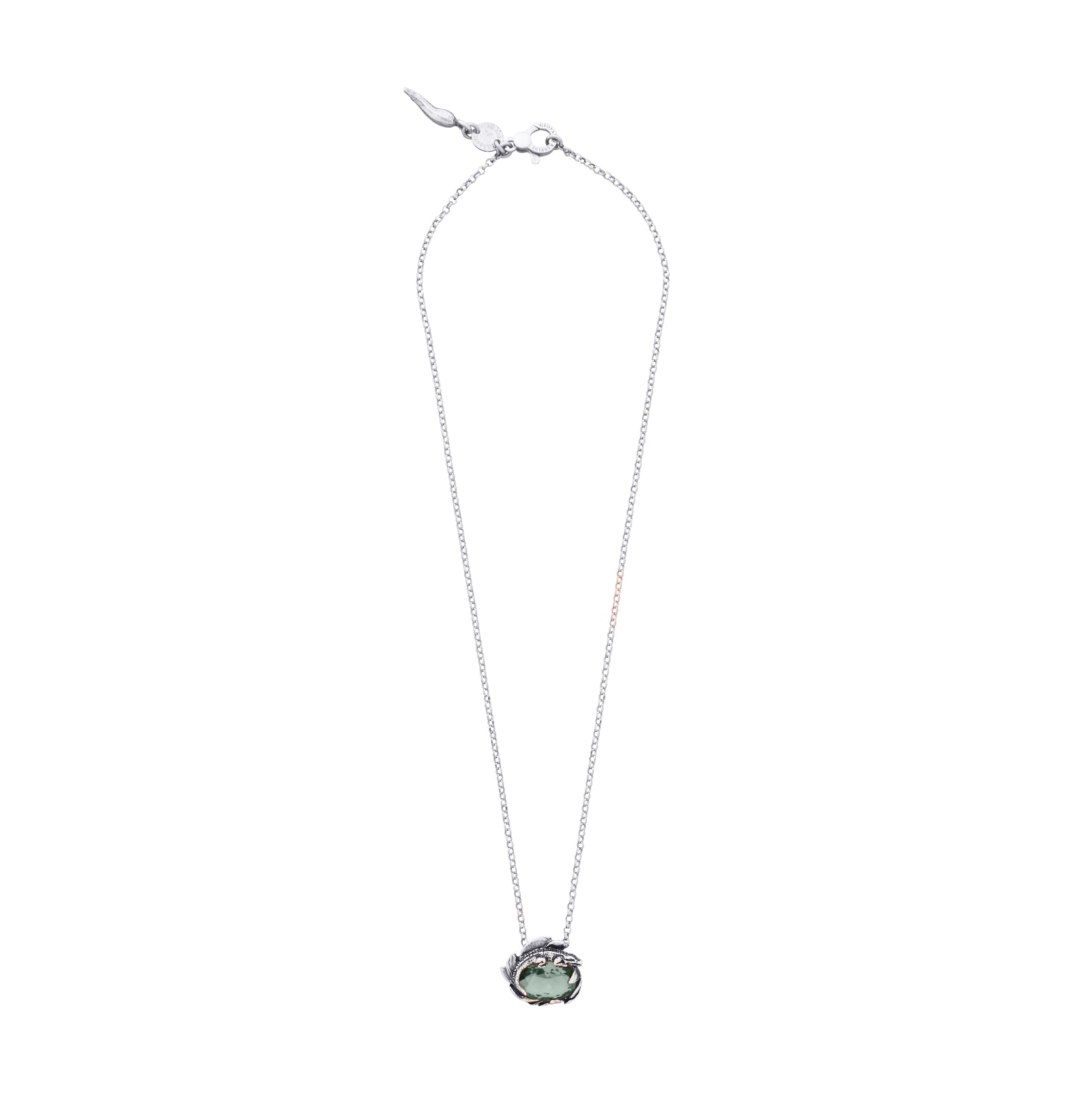 Collana pendente Giovanni Raspini in argento 925 e quarzo verde