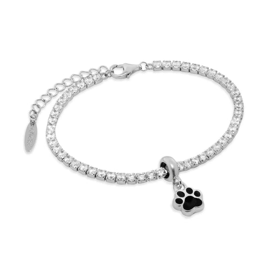 Bracciale Tennis Rerum in argento stopper zampetta Regolabile 16-19 cm