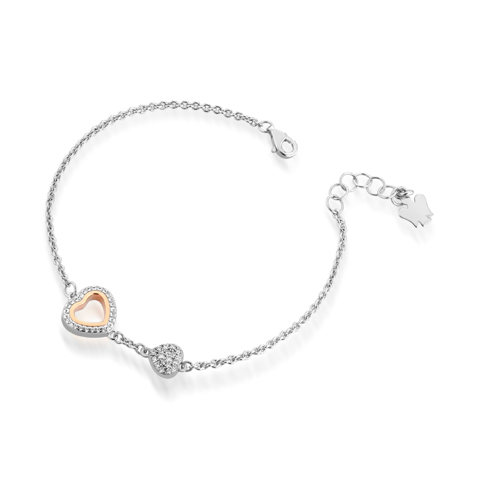 Bracciale cuori Roberto Giannotti in argento 925 e zirconi RG.GIA452