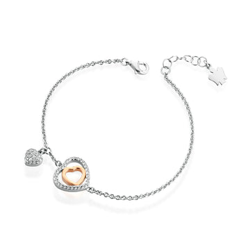 Bracciale cuori Roberto Giannotti in argento 925 e zirconi RG.GIA454