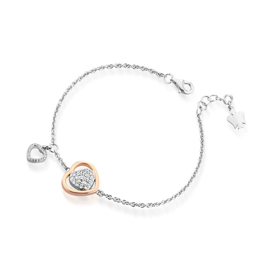 Bracciale cuore Roberto Giannotti in argento 925 e zirconi RG.GIA456