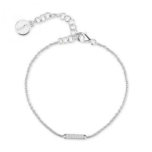 Bracciale da donna Rosato Bianca argento con pavé zirconi 18 cm