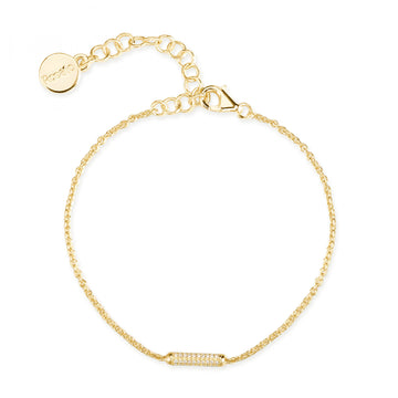 Bracciale da donna Rosato argento dorato e pavé zirconi 18 cm