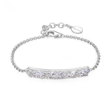 Bracciale catena Rosato Gemma donna in argento targa con zirconi