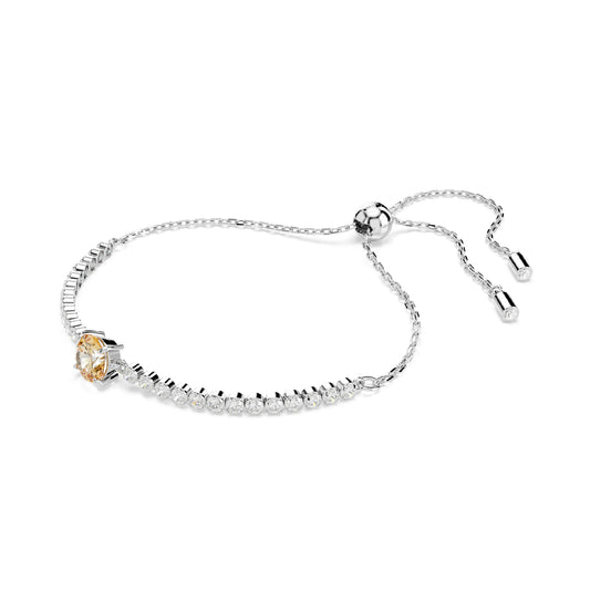 BRACCIALE TENNIS SWAROVSKI PLACCATO IN RODIO E ZIRCONE GIALLO S.5690694