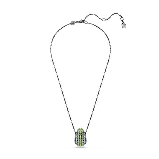 COLLANA CON PENDENTE SWAROVSKI PLACCATA IN RUTENIO E CRISTALLI Regolabile 39-45 cm