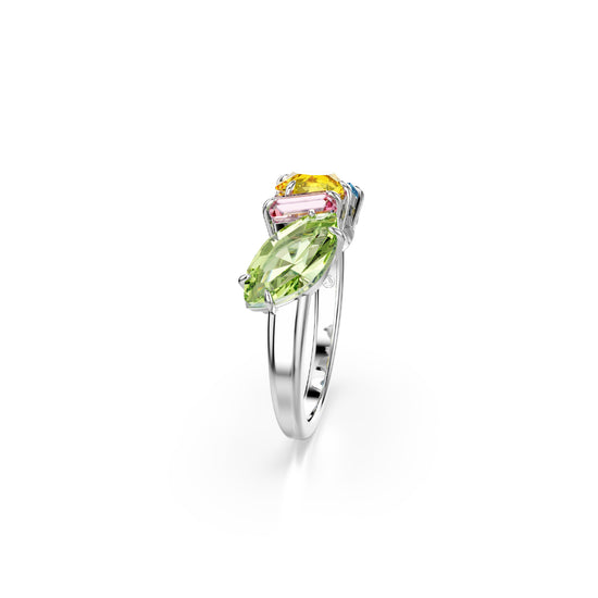 ANELLO VERETTA SWAROVSKI RODIATO CON CRISTALLI MULTICOLOR S.5692407