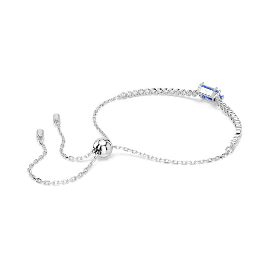 BRACCIALE TENNIS SWAROVSKI RODIATO CON ZIRCONE BLU S.5693412