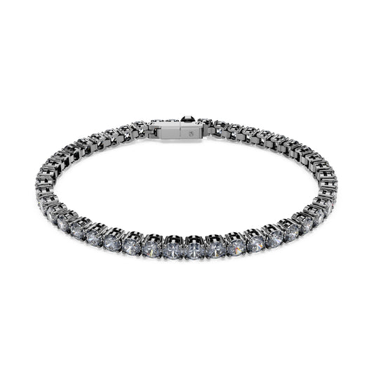 BRACCIALE TENNIS SWAROVSKI PLACCATO IN RUTENIO CON ZIRCONI S.5693928