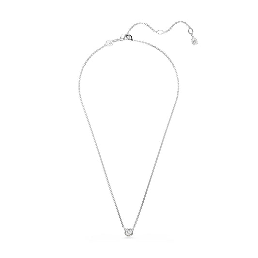 COLLANA CON PENDENTE SWAROVSK PLACCATA IN RODIO CON ZIRCONE S.5696039