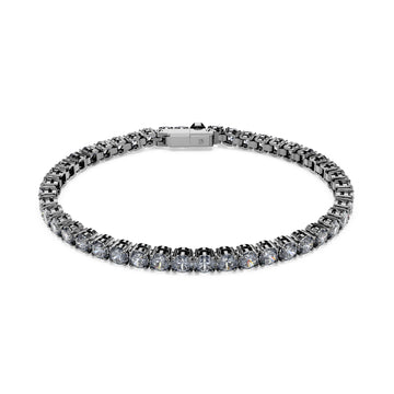 Bracciale tennis Swarovski placcato in rutenio con zirconi 19 cm