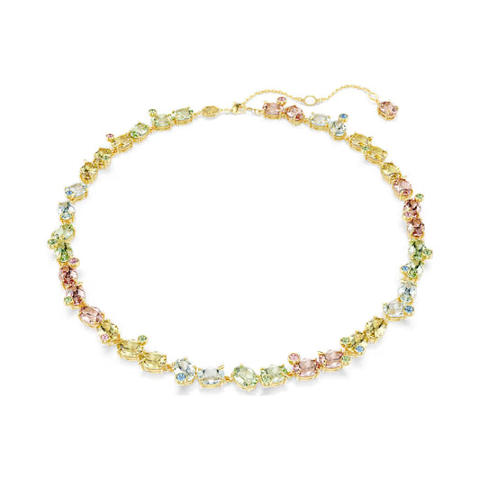 Collana girocollo tennis Swarovski con cristalli multicolor