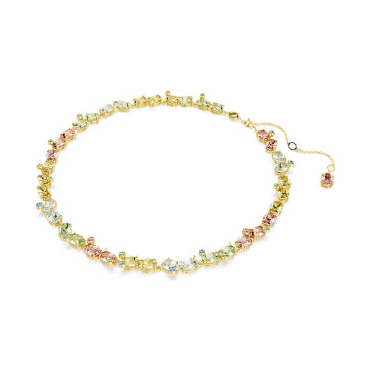 Collana girocollo tennis Swarovski con cristalli multicolor