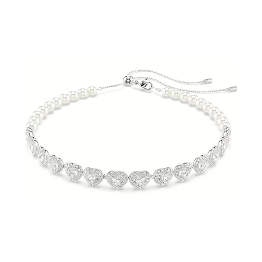 Choker tennis Ariana Grande x Swarovski rodiata con cuori