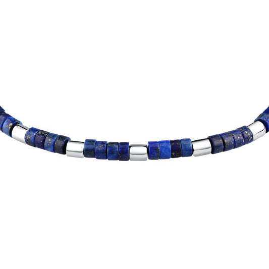 Bracciali uomo Morellato Pietre acciaio con lapislazzuli blu