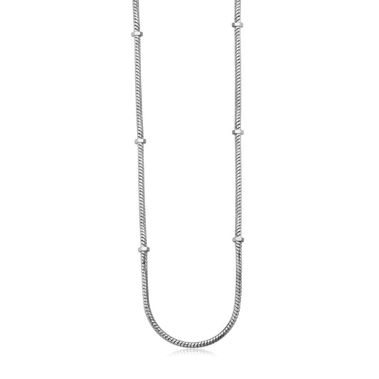 Collana a catena S'agap in acciaio 316L argento da uomo 48 CM