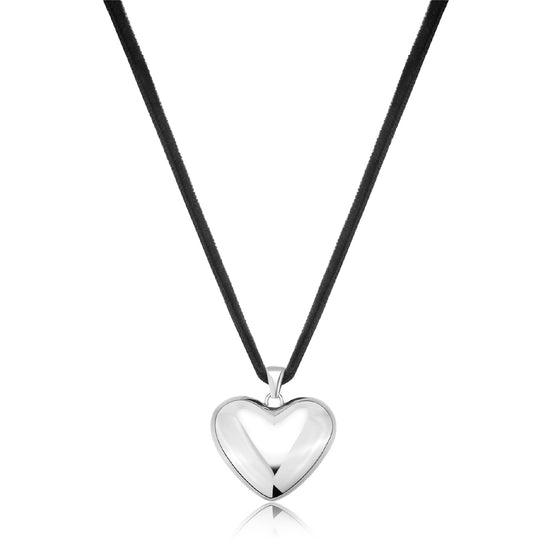 Collana con pendente cuore S'agapõ in acciaio 316L da donna SA.SSE15