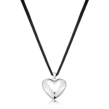 Collana con pendente cuore S'agapõ in acciaio 316L da donna SA.SSE15