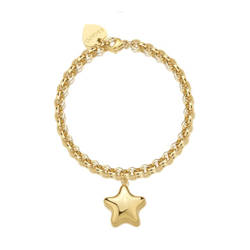 Bracciale con pendente S'agap in acciaio 316L oro da donna 20 cm