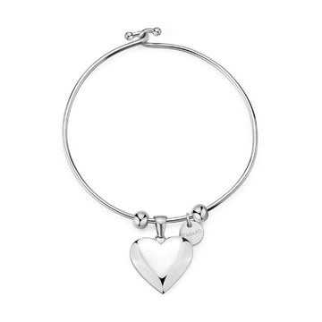 Bracciale rigido con pendente S'agap in acciaio 316L Rigido