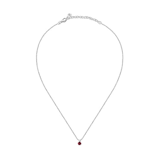 Collana punto luce donna Morellato Tesori argento zircone rosso