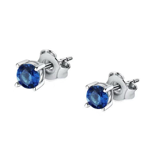 Orecchini punto luce donna Morellato Tesori argento zirconi blu