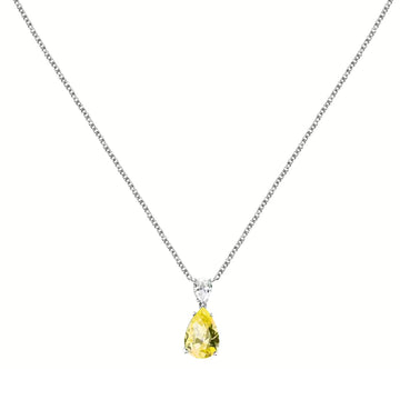 Collana donna Morellato Tesori argento zirconi bianchi e giallo