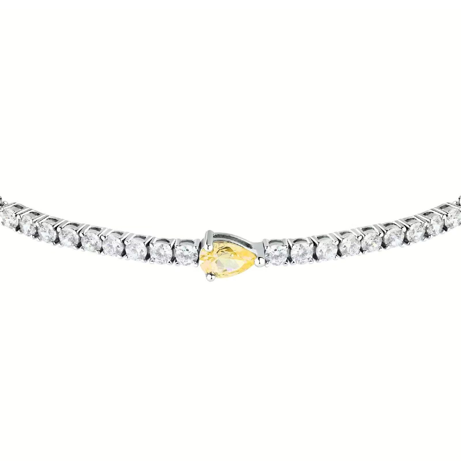 Bracciale donna Morellato Tesori argento zirconi bianchi e giallo goccia SAIW202-2