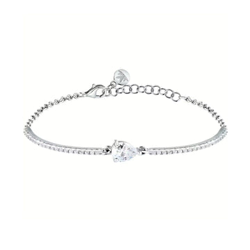 Bracciale semirigido donna Morellato Tesori argento con zirconi