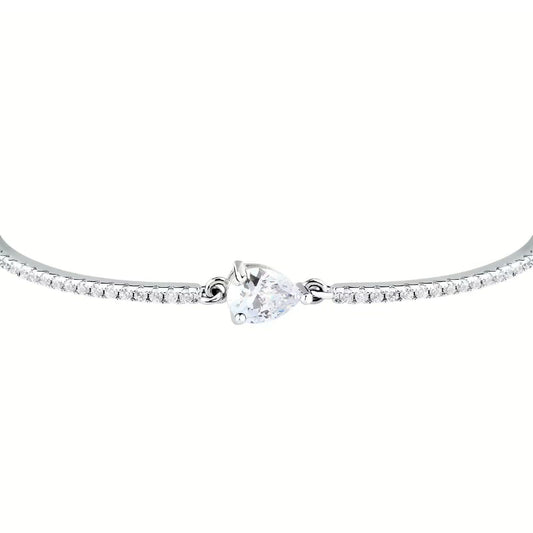 Bracciale semirigido donna Morellato Tesori argento con zirconi