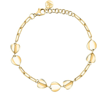 Bracciale donna Morellato Pailettes acciaio oro 7 ciondoli cuore