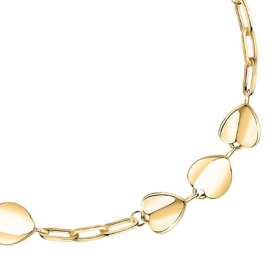 Bracciale donna Morellato Pailettes acciaio oro 7 ciondoli cuore