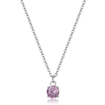 Collana donna S'agapõ Dazzly in acciaio con zircone zirconia violet