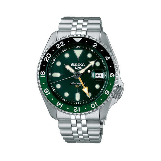 Orologio automatico Seiko in acciaio argento e verde da uomo SE.SSK035K1