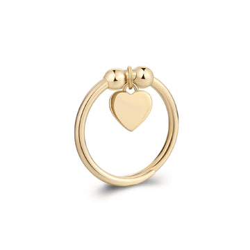 Anello donna S'agapõ Feelings acciaio oro ciondolo cuore