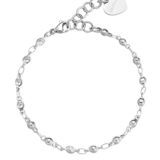 Bracciale donna S'agapõ Chunky in acciaio con catena a pallini 18,5 cm