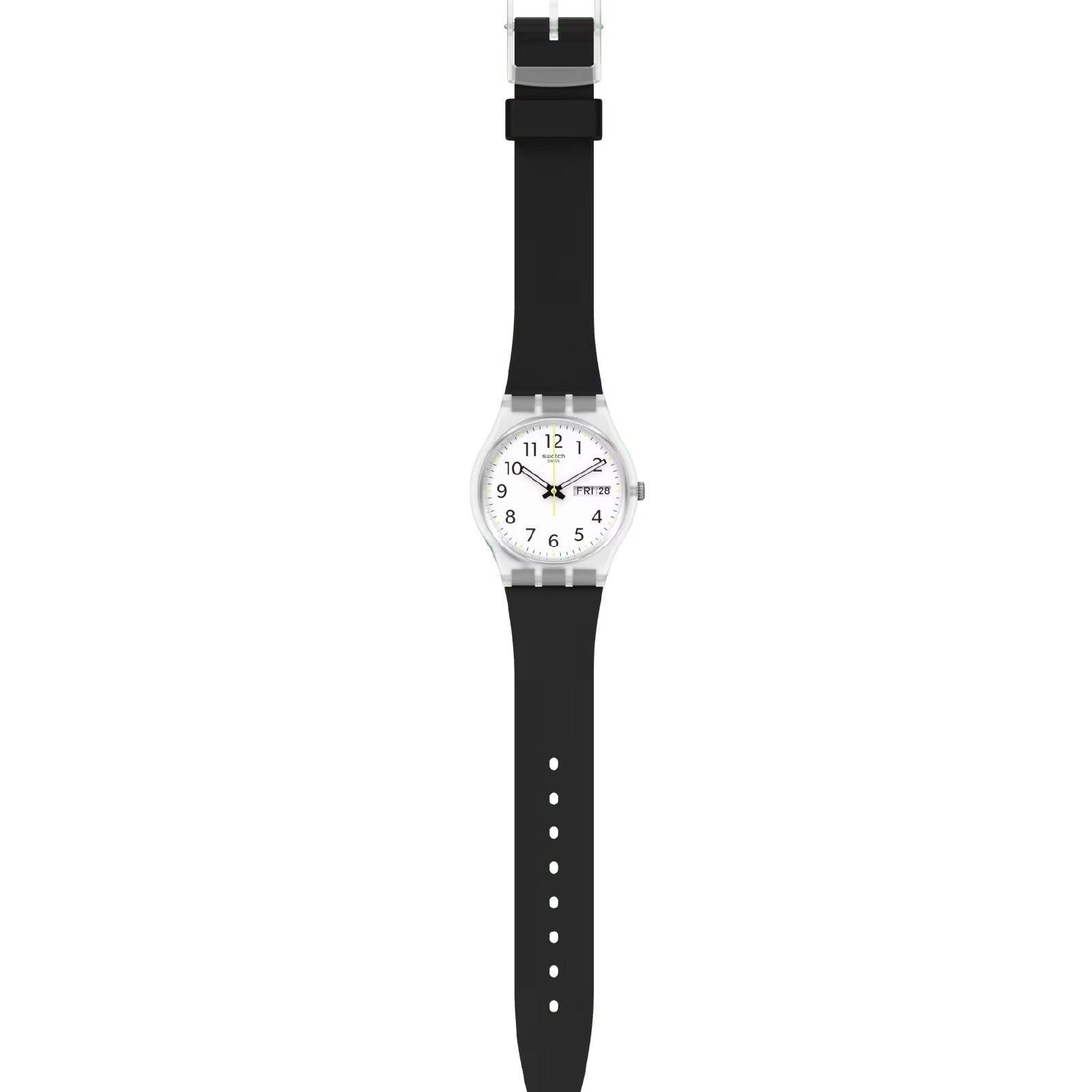 Orologio Swatch Monthly Drops unisex materiale biologico nero bianco 34mm SO28K701-2