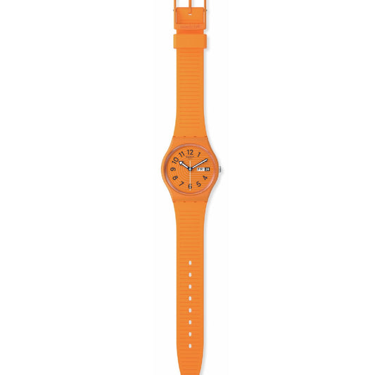 Orologi unisex Swatch Essentials cassa biologica cinturino in silicone arancione 34mm