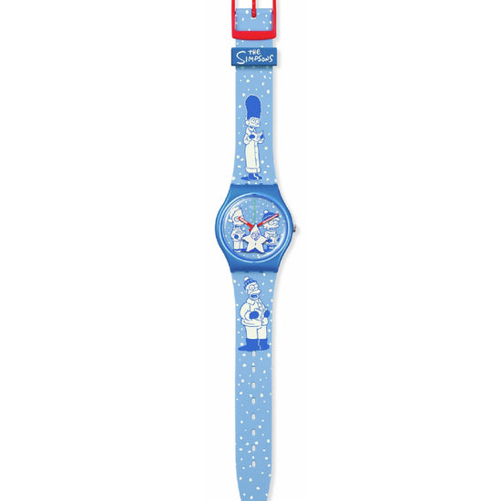 Orologio Swatch The Simpson Collection unisex materiale biologico silicone blu cassa 34mm SO28Z126-2