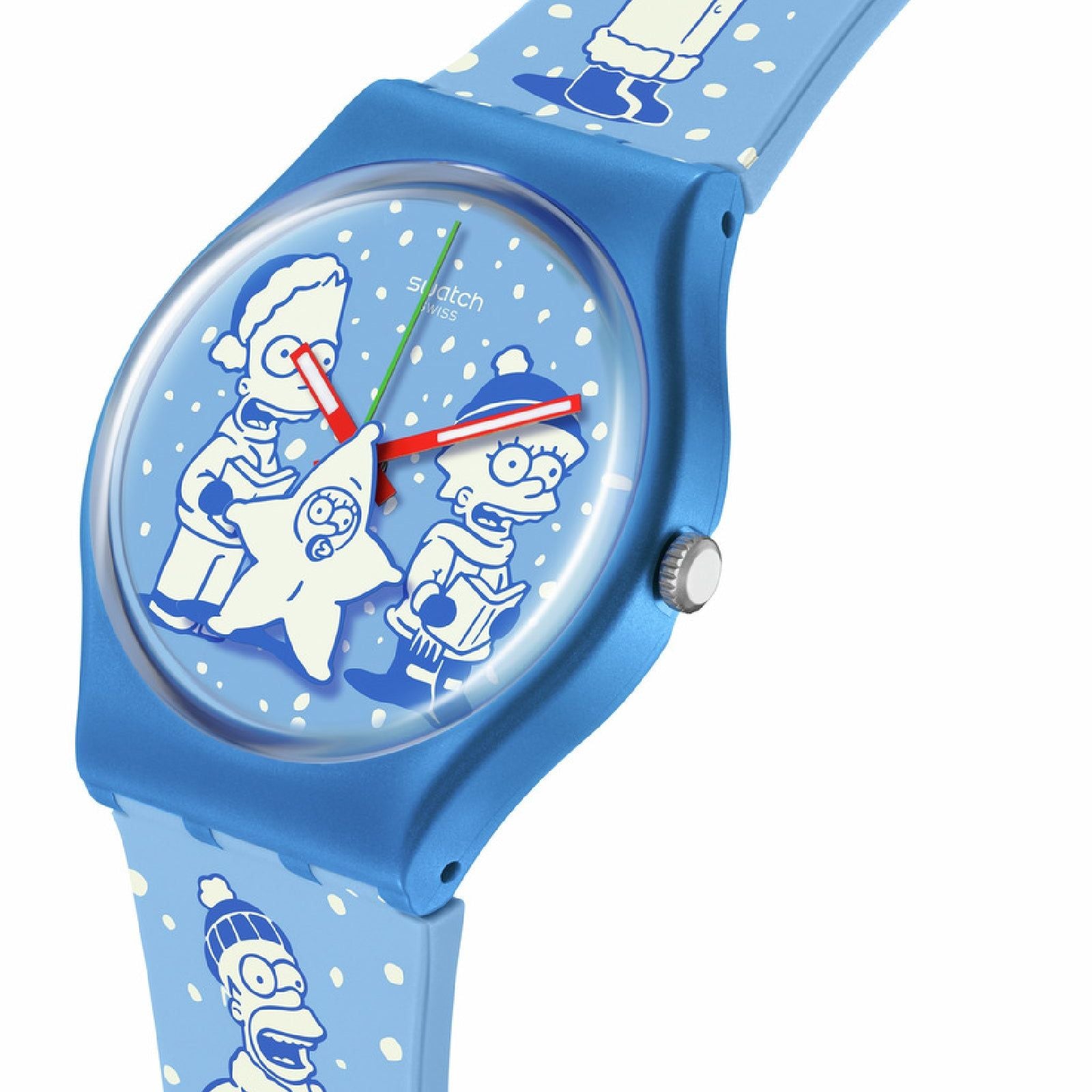 Orologio Swatch The Simpson Collection unisex materiale biologico silicone blu cassa 34mm SO28Z126-3