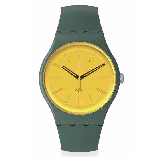 Orologio uomo Swatch Essentials materiale biologico verde 41mm SO29G103-1