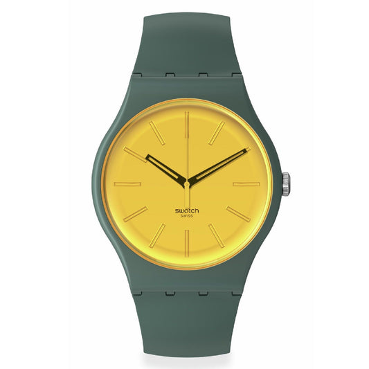 Orologio uomo Swatch Essentials materiale biologico verde 41mm SO29G103-1