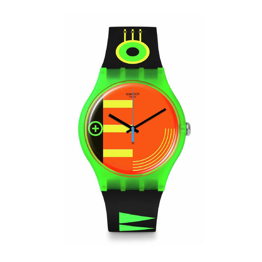 Orologio unisex Swatch Neon RIDER quadrante arancione cassa di 41mm