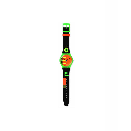 Orologio unisex Swatch Neon RIDER quadrante arancione cassa di 41mm