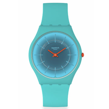 Orologi unisex Swatch Essentials cassa origine biologica silicone azzurro 34mm