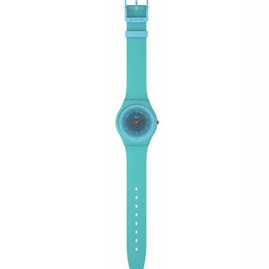 Orologi unisex Swatch Essentials cassa origine biologica silicone azzurro 34mm