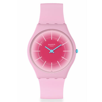 Orologi unisex Swatch Essentials cassa origine biologica silicone rosa 34mm