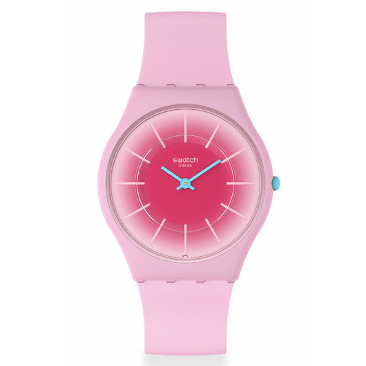 Orologi unisex Swatch Essentials cassa origine biologica silicone rosa 34mm