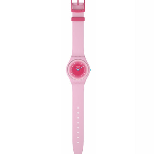 Orologi unisex Swatch Essentials cassa origine biologica silicone rosa 34mm