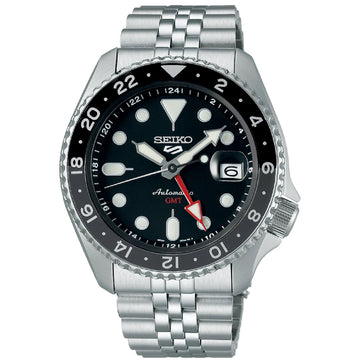 Orologio automatico Seiko 5 Sports GMT SKX uomo acciaio quadrante nero 42,5mm SSK001K1-1